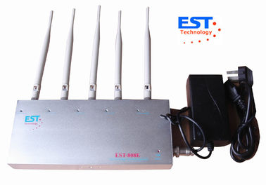 Full Frequency EST-808E Cell Phone Signal Jammer For Schools , 5 Antenna