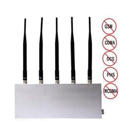 Wireless  Cell Phone Signal Jammer CDMA GSM DCS PHS 3G , Five Antenna